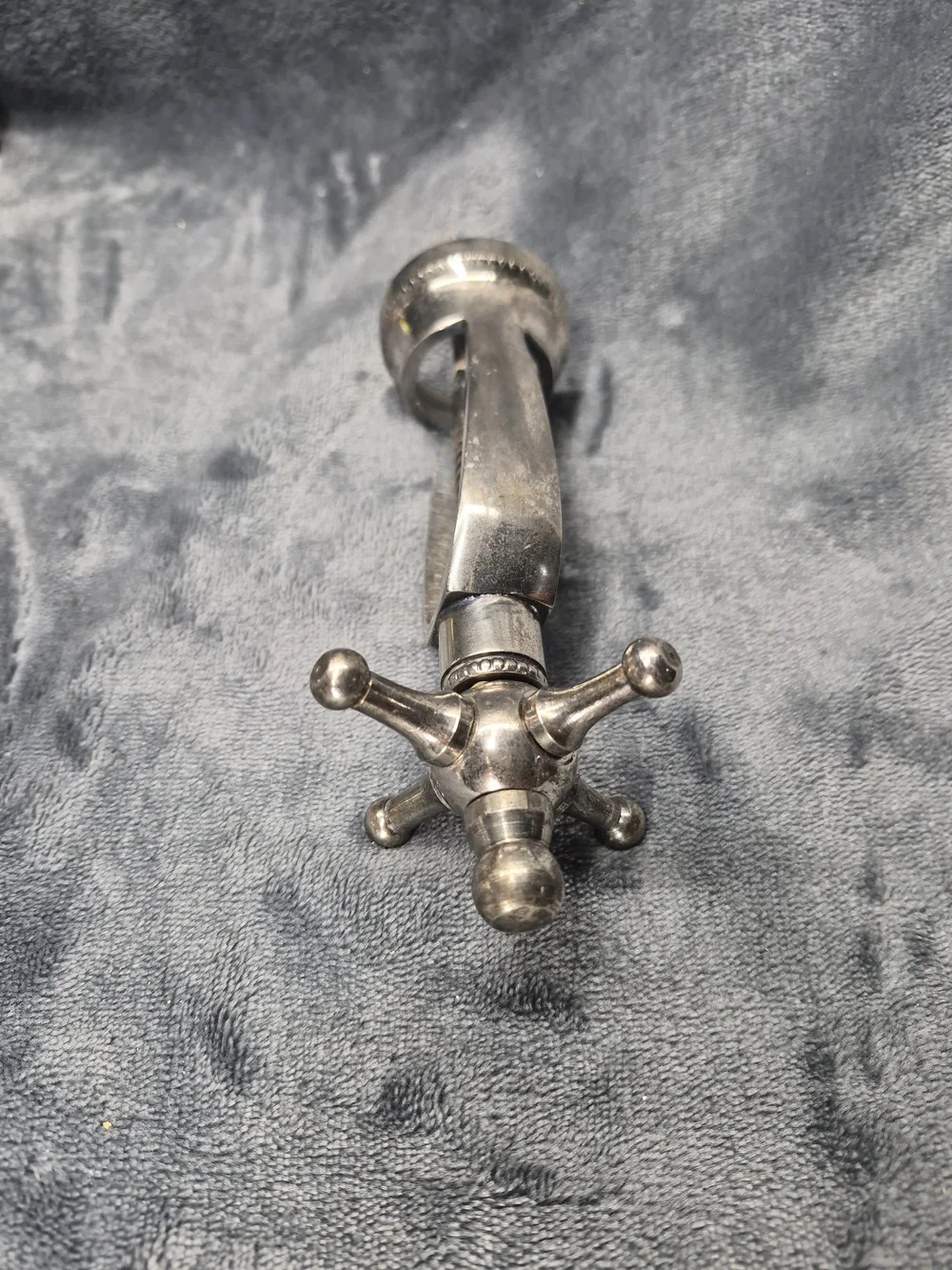 Nkuku Chiri Retro Old Style Pewter-hue Corkscrew Wine Bottle Opener Cork Remover